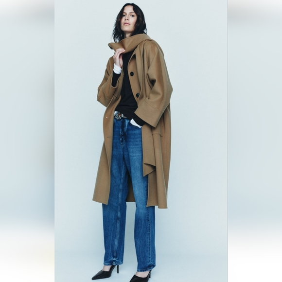 BNWT! DOUBLE SIDED WOOL COAT ZW COLLECTION( original price 429 plus tax) - Picture 4 of 10